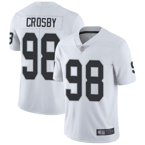 Men Oakland Raiders Limited White Maxx Crosby Road Jersey NFL Football 98 Vapor Untouchable Jersey